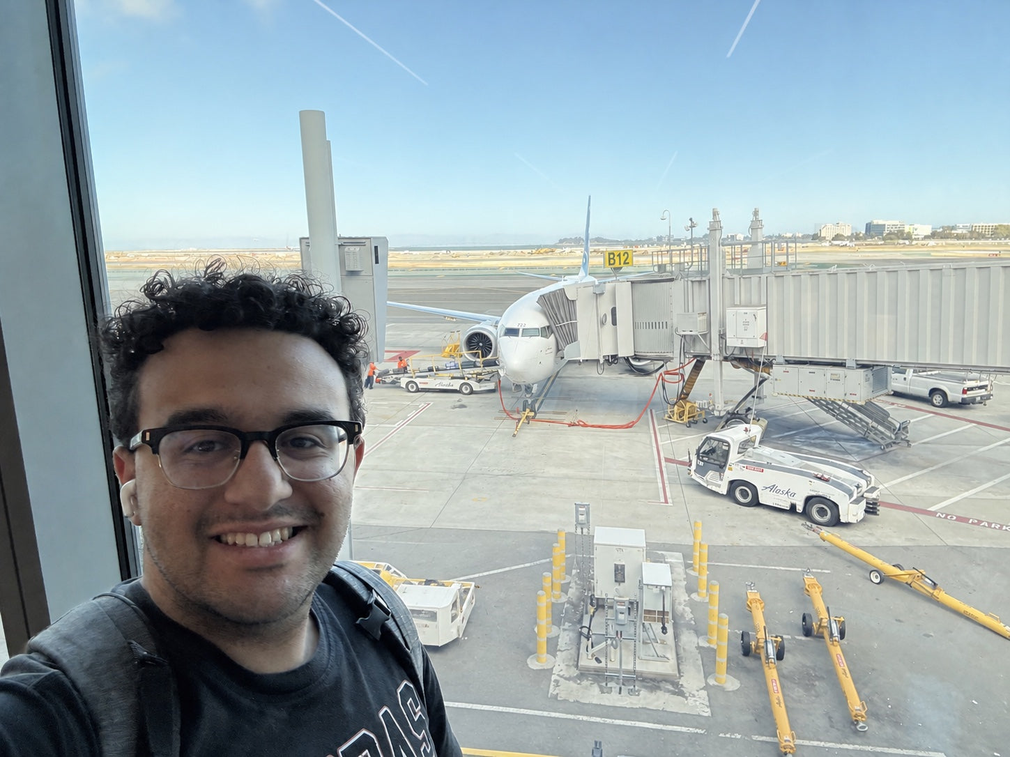 Zyad at SFO with an aircraft at the gate